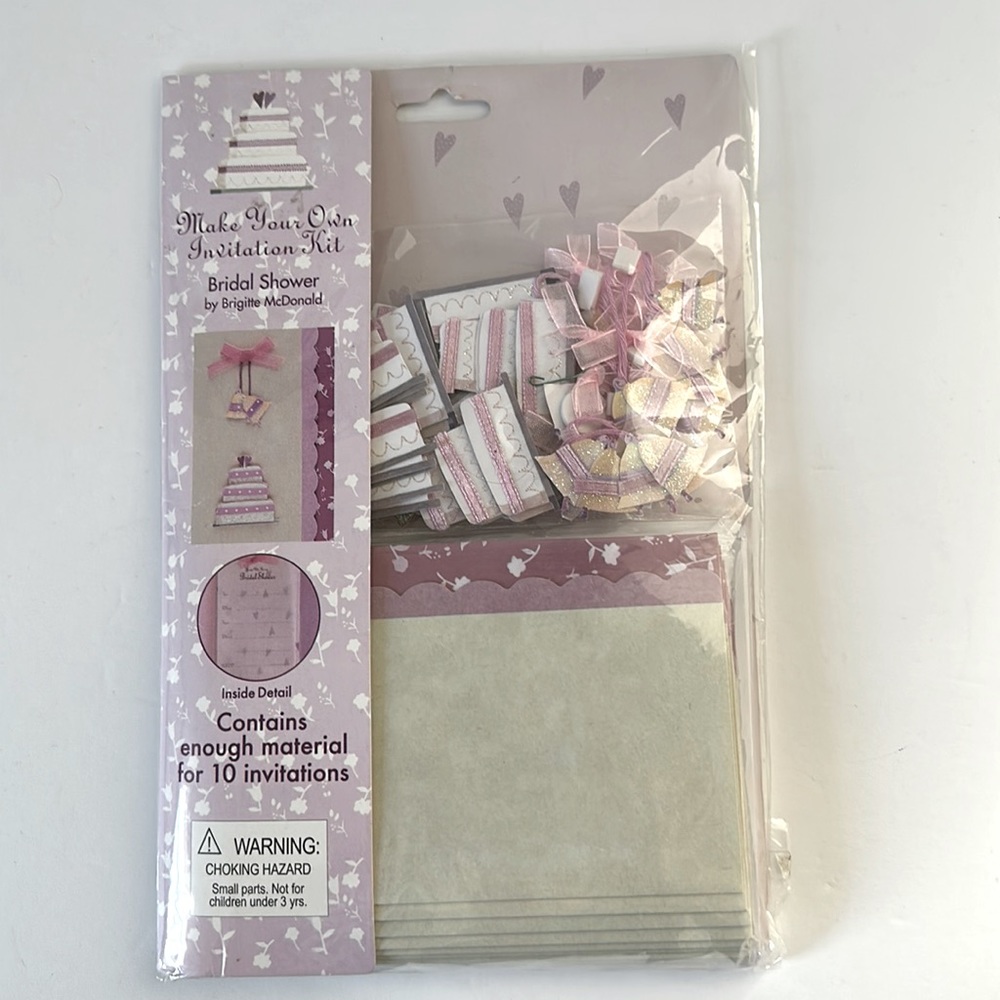 NEW Bridal Shower Make Your Own Invitation Kit by Brigitte McDonald Ten DIY Gift